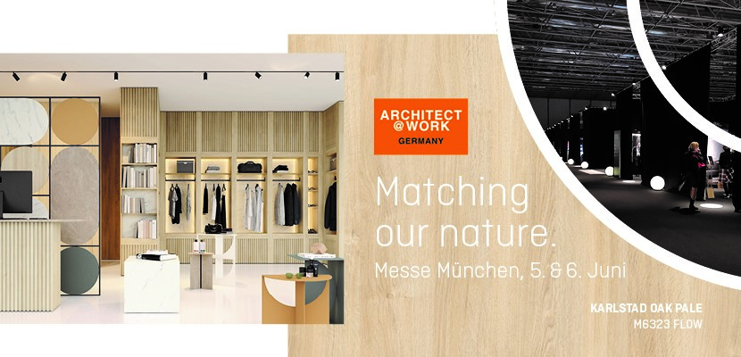Sonae Arauco präsentiert die Innovus® Kollektion - Matching our nature - auf der ARCHITECT@WORK in München